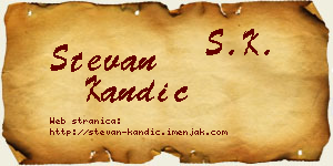 Stevan Kandić vizit kartica